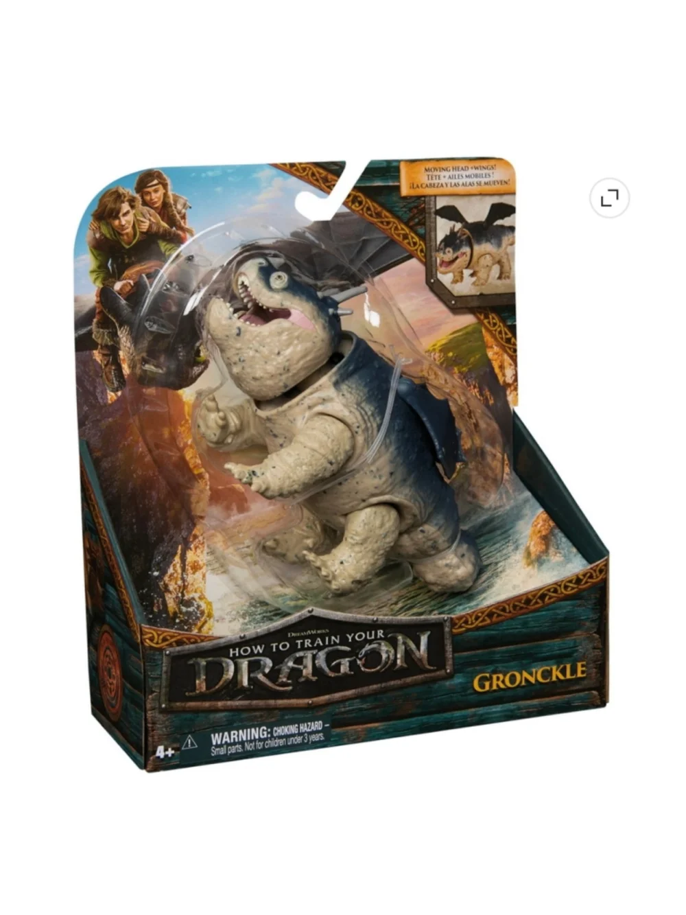 NEW DreamWorks Grondle Action Figure One Size Blue Beige
